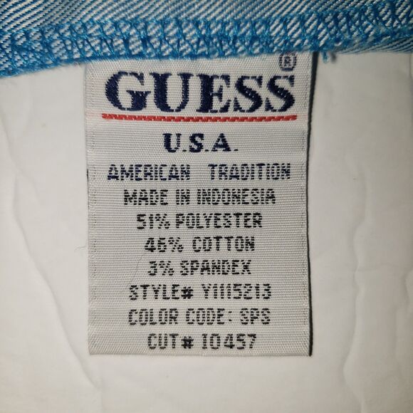 Vintage 90's GUESS Turquoise Blue Halter Top Womens Size Medium - Picture 7 of 10